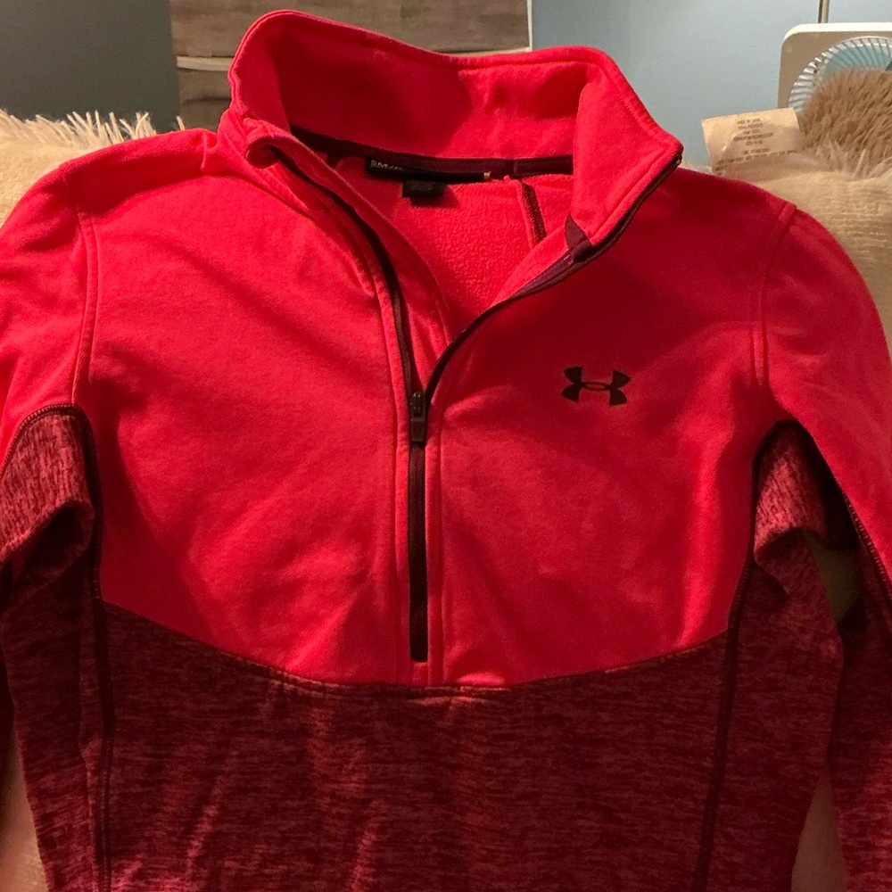 Under Armour Women's Vibrant Red Half-Zip Sweatshirt